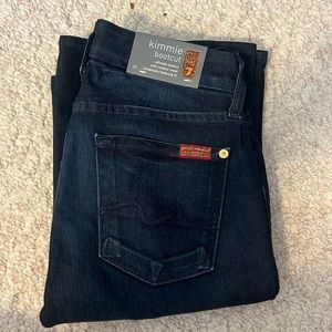 New with tags 7 For All Mankind Kimmie bootcut 25 jeans 34 inseam